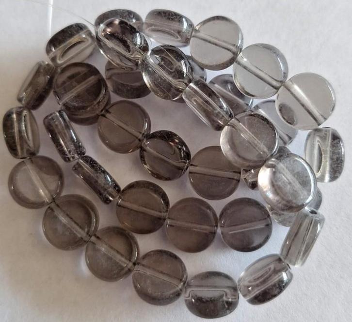 Streng munt vorm glas kralen diamant grijs 10 mm, Hobby en Vrije tijd, Kralen en Sieraden maken, Nieuw, Kraal, Verzenden