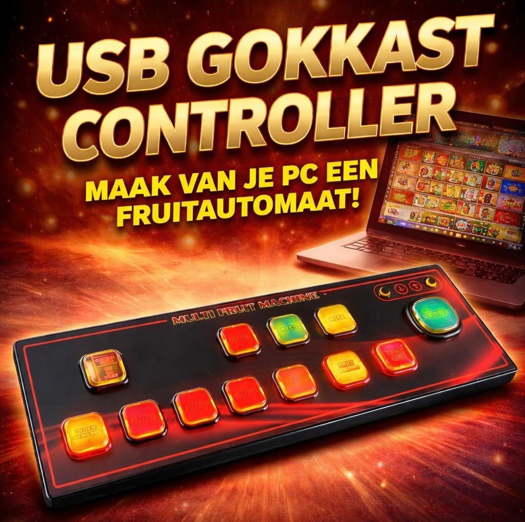 Custom Multi Fruit Machine Emulator controller usb-c, Overige munten, Ophalen of Verzenden, Zo goed als nieuw