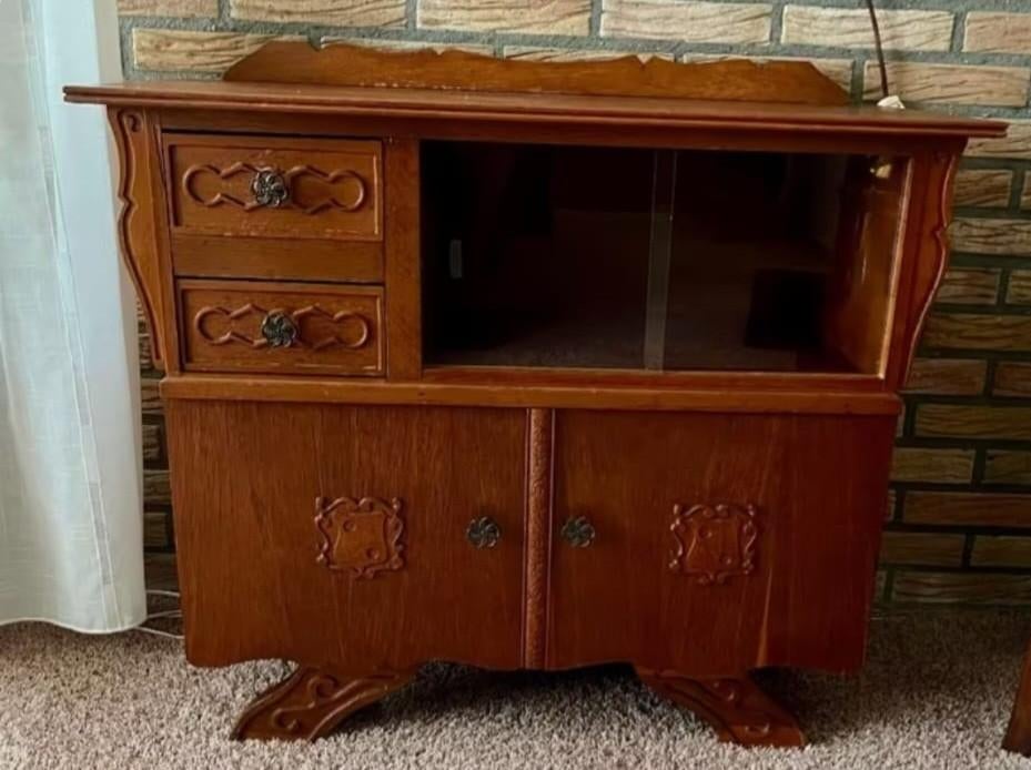 Theekastje, Ophalen, Gebruikt, 25 tot 50 cm, Met deur(en)