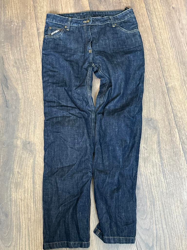 Motorjeans met kniebescherming - Maat 38, Ophalen of Verzenden, Gedragen, Blauw, W36 - W38 (confectie 52/54)