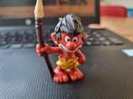 Vintage Smurf caveman oermens - Rode Smurf, Gebruikt, Schleich, M, Ophalen of Verzenden