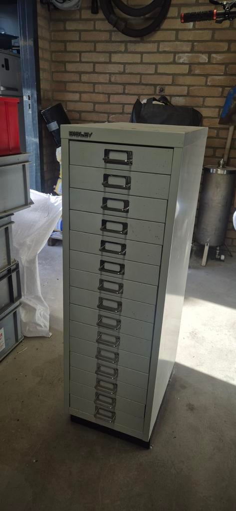 Bisley ladekast met 15 laden - 95x28x41 cm, Huis en Inrichting, Kasten | Ladekasten, Ophalen, Minder dan 50 cm, Gebruikt, 5 laden of meer