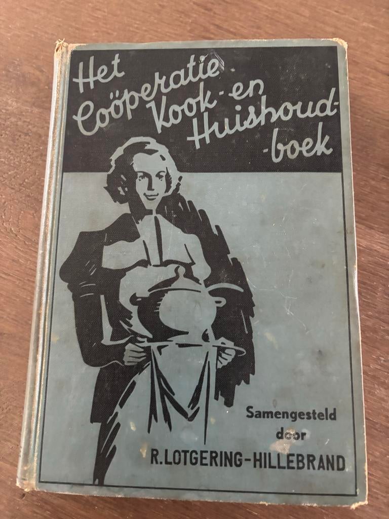 Kook- en huishoudboek Lottering-Hillebrand 1938, 1e druk, Boeken, Ophalen of Verzenden, Gelezen, Nederland en België, Hoofdgerechten