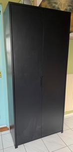 IKEA BROR kast+deuren 85x40x191 zwart, Ophalen, Meerdere deuren, 50 tot 100 cm, Zo goed als nieuw