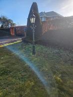 4 klassieke tuinlampen op paal - Groen, Gebruikt, Minder dan 50 watt, Staande lamp, Ophalen of Verzenden