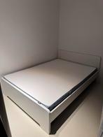 Ikea ASKVOLL bed 140x200 met lattenbodem en matras, Ophalen, Gebruikt, Wit, Tweepersoons