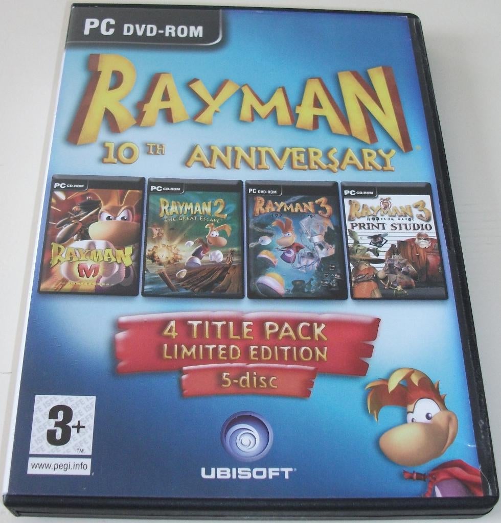PC Game *** RAYMAN *** 5-Disc Limited Edition 4 Title Pack, 1 speler, Ophalen of Verzenden, Zo goed als nieuw, Vanaf 3 jaar