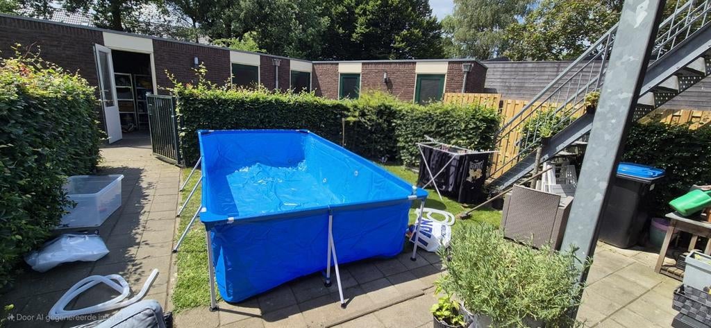 Zwembad 4x2 meter met pomp en afdekhoes, Tuin en Terras, Zwembaden, Gebruikt, Ophalen of Verzenden, Rechthoekig, Minder dan 80 cm