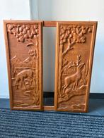 Houten wandpanelen met herten reliëf, Ophalen