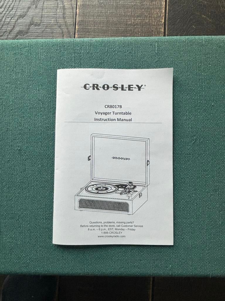 Crosley Voyager Platenspeler - Groen, Ophalen, Zo goed als nieuw, Platenspeler, Overige merken