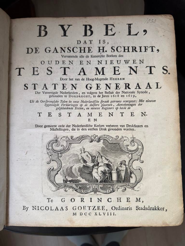 Antieke Statenbijbel (1748) - Compleet in twee delen, Antiek en Kunst, Verzenden