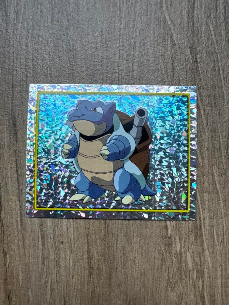Pokémon Merlin Serie 2 Sticker #127 Blastoise Holo Foil, Ophalen of Verzenden, Zo goed als nieuw