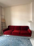MADE Rode fluwelen bank met gebreken, Huis en Inrichting, Ophalen, Gebruikt, Tweepersoons, Overige maten