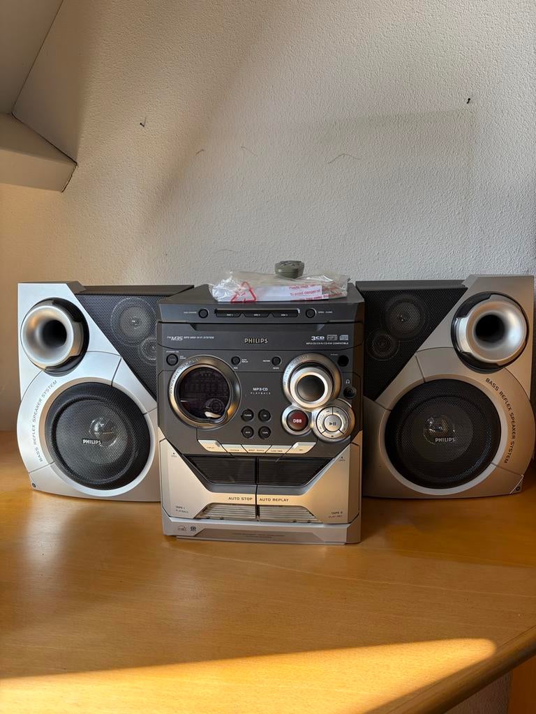 Philips FW M35 MP3 Hi-Fi Systeem - Goede Staat & Geluid, Ophalen, Philips, Gebruikt, Cassettedeck