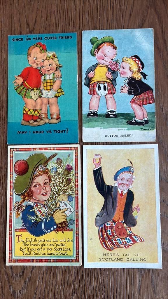 Met een schots tintje. Humor. 5 kaarten, Ophalen of Verzenden, Overige thema's