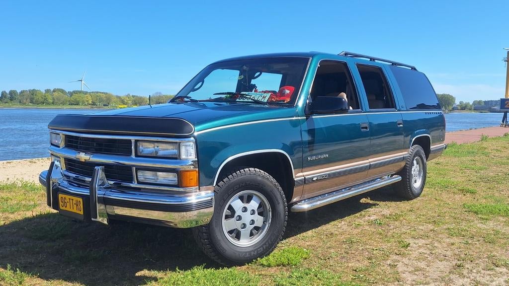 Chevrolet Suburban 5.7 2WD 1995 Groen/goud, Auto's, Automaat, Suburban, Achterwielaandrijving, 7 stoelen