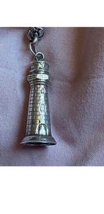 Zilveren bedel kettinghanger grote vuurtoren, Ophalen of Verzenden, Zo goed als nieuw, Zilver