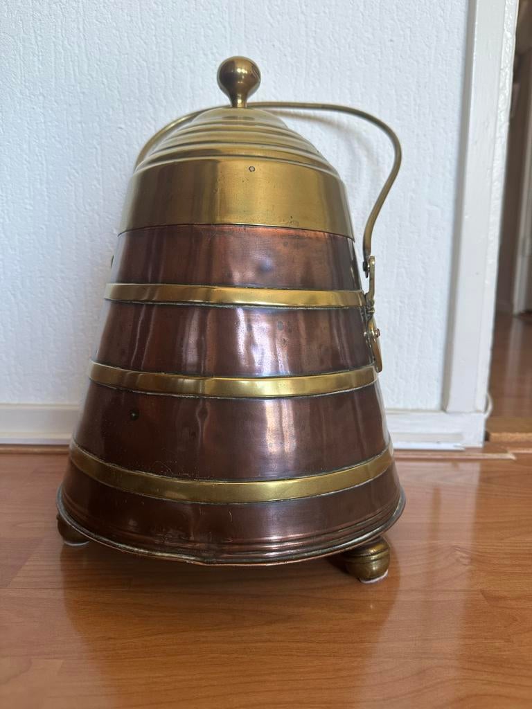 T.e.a.b. Antieke Koperen en Messing doofpot, Antiek en Kunst, Antiek | Koper en Brons, Ophalen, Koper