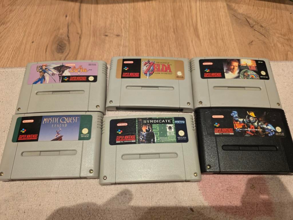 SNES Zelda, Mystic Quest, Syndicate, lufia True Lies, Spelcomputers en Games, Games | Nintendo Super NES, 1 speler, Ophalen of Verzenden
