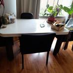 Eethoek  tafel en 4 stoelen, Ophalen, Gebruikt, 100 tot 150 cm, 50 tot 100 cm