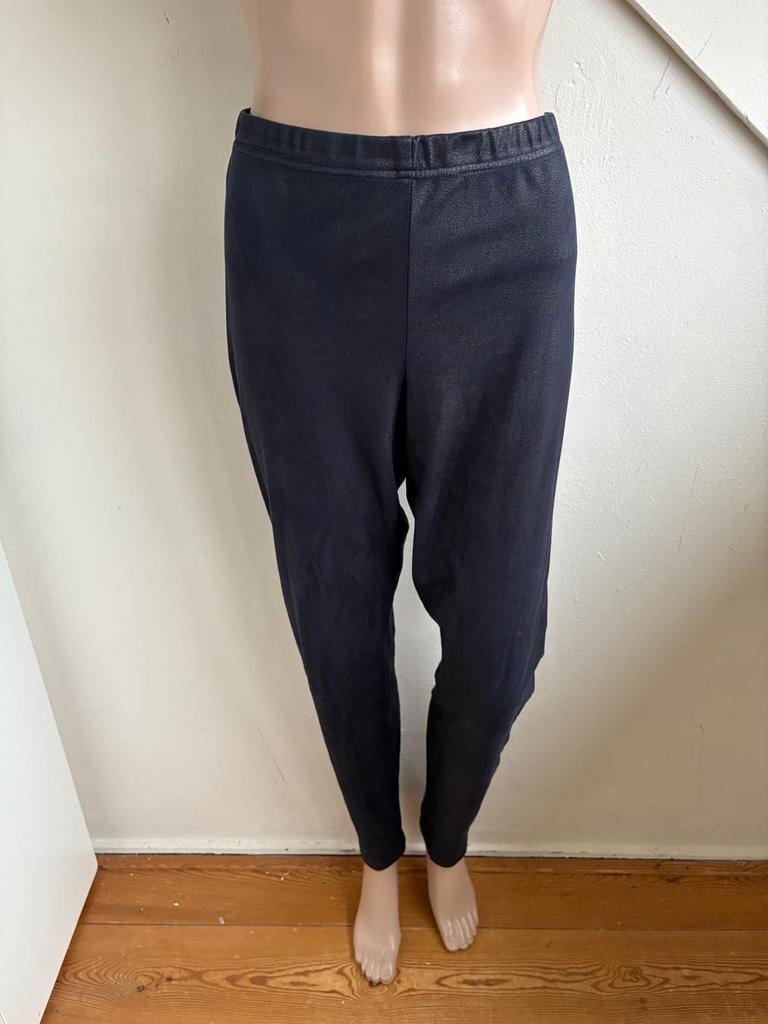 LaDress broek legging maat XL 42/44 donkerblauw leren look, Kleding | Dames, Broeken en Pantalons, Blauw, Maat 42/44 (L), Ophalen of Verzenden