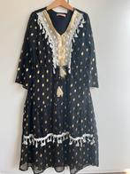 Jurk zwart met goud ibiza style maat 140, Ophalen of Verzenden, Zo goed als nieuw, Meisje, Jurk of Rok