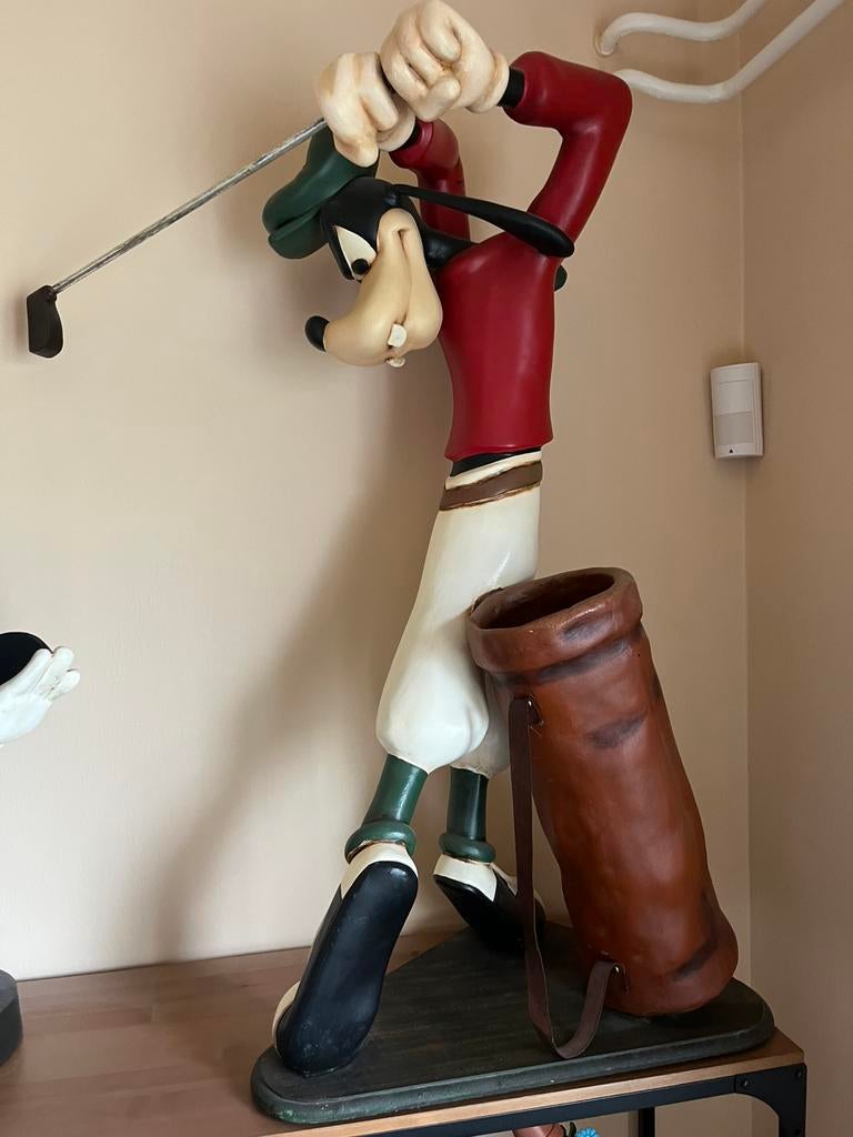 Walt Disney Goofy golfer Groot beeld- Paraplubak, Verzamelen, Disney, Ophalen, Goofy of Pluto, Zo goed als nieuw, Beeldje of Figuurtje