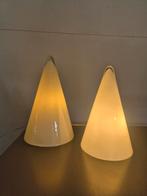 2 vintage sce glazen teepee lampen design, Sce, Onbekend, Ophalen of Verzenden, Zo goed als nieuw