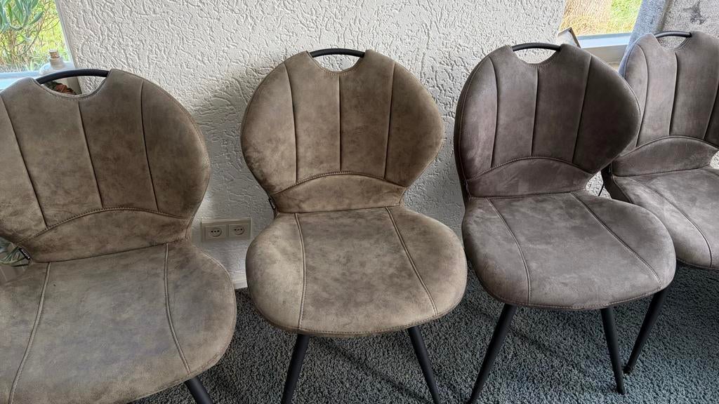 Set van 4 moderne eetkamerstoelen, Ophalen, Overige kleuren, Zo goed als nieuw, Vier