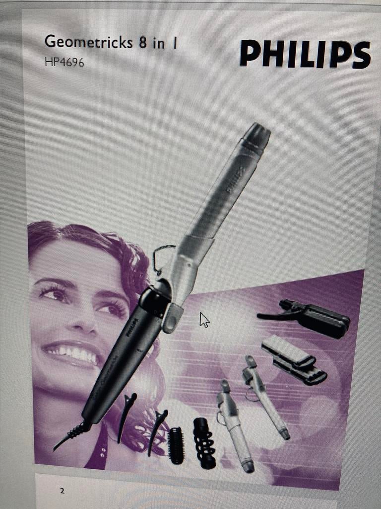 Philips Beauty Geometricks Inspire stylingsset 8-in-1, Ophalen, Zo goed als nieuw, Krultang of Stijltang