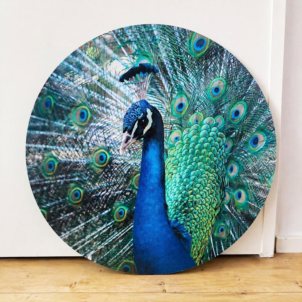 Wandcirkel pauw 70 cm nieuw, Huis en Inrichting, Ophalen, Nieuw