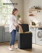 SONGMICS Wasmand met deksel, 150 l, uitneembare waszak,, Ophalen of Verzenden, Nieuw