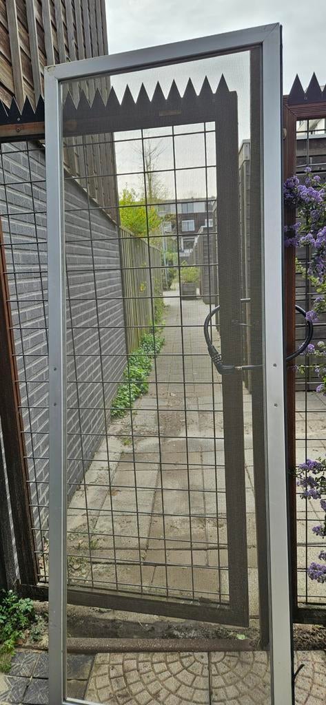 Hordeur aluminium frame, 200x70 cm ophalen in Amsterdam, Ophalen, Gebruikt, Minder dan 80 cm, Hordeur