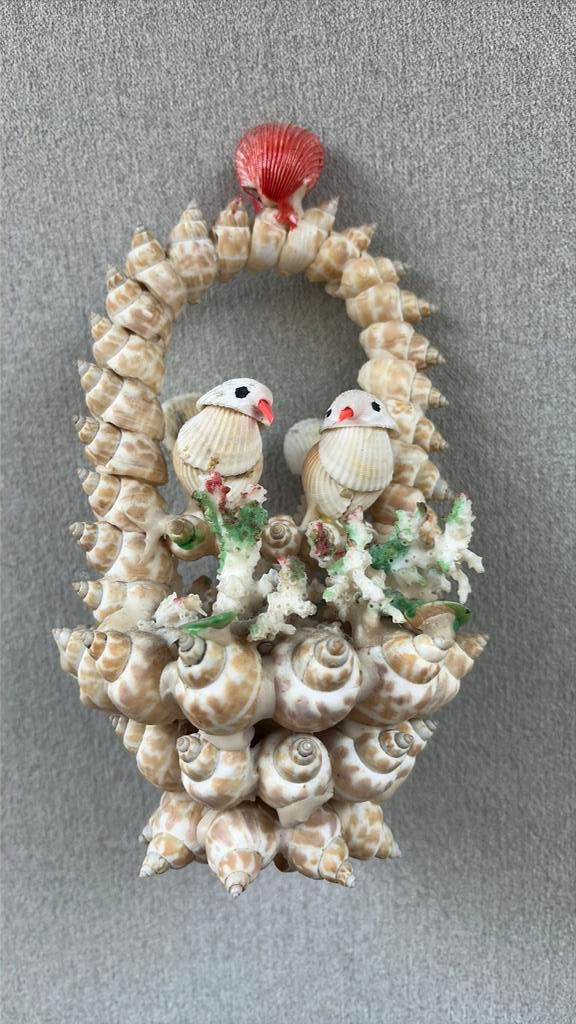 Tortelduifjes van schelpen, Ophalen of Verzenden, Nieuw