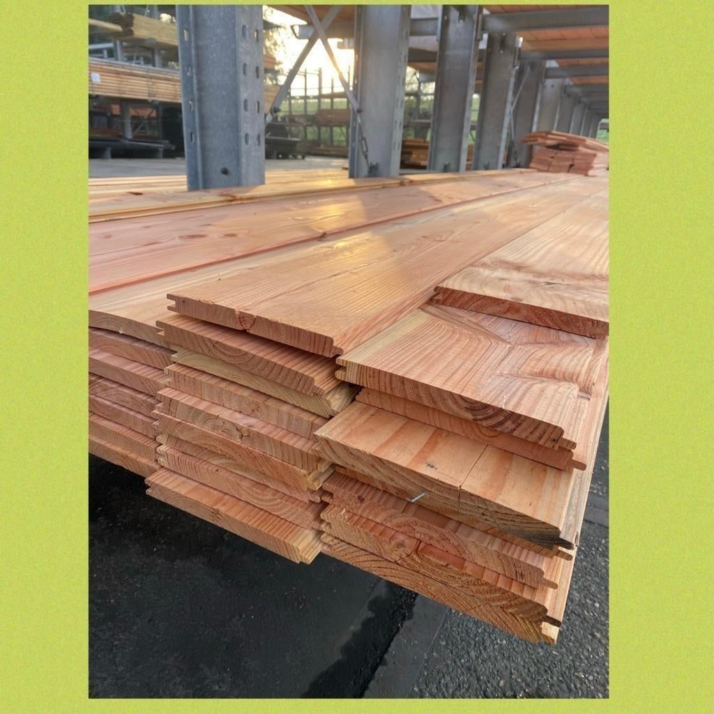 ruim assortiment douglas dakbeschot!, 6 m³ of meer, Ophalen of Verzenden