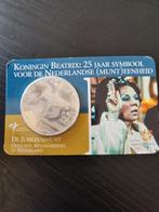 Koningin Beatrix 25 jaar zilveren €10 munt, Ophalen of Verzenden