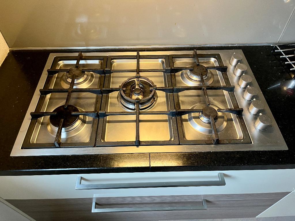 Solitaire gaskookplaat Inbouw, Witgoed en Apparatuur, Kookplaten, Gebruikt, Inbouw, Gas, 5 kookzones of meer, Ophalen