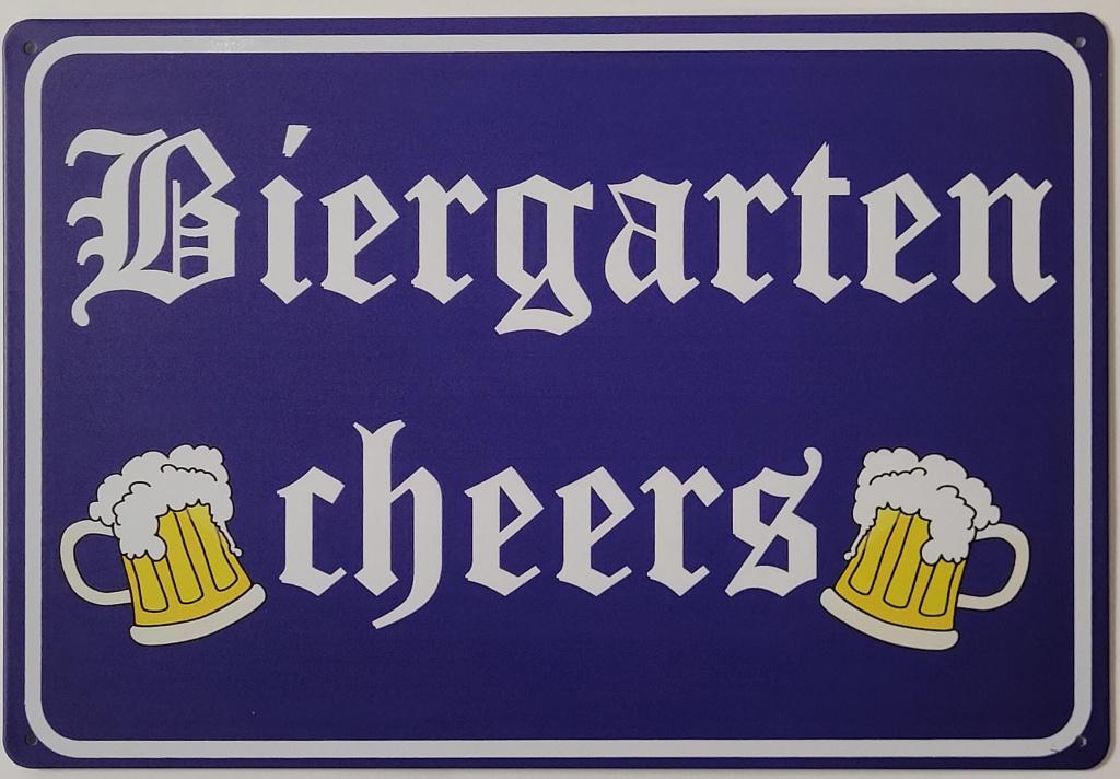 Biergarten Cheers bier reclamebord van metaal wandbord deco, Info@deconoord.nl, Deco Noord, Nieuw, Ophalen of Verzenden
