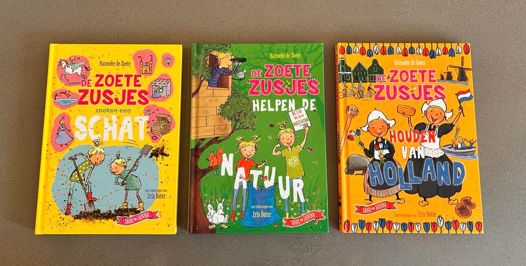 3x Zoete Zusjes boeken van Hanneke de Zoete, samen 24 euro, Ophalen, Zo goed als nieuw, Fictie algemeen