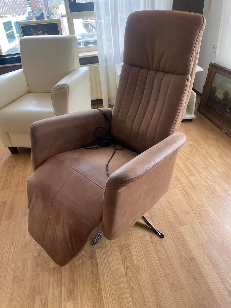 Elektrische relax fauteuil, Huis en Inrichting, Fauteuils, Ophalen, Zo goed als nieuw, 75 tot 100 cm, 50 tot 75 cm