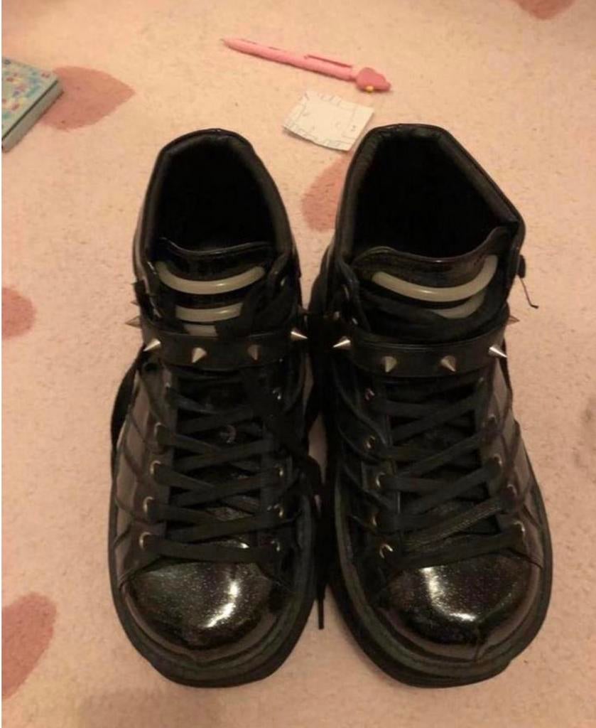 Demonia Neptune 100 platform schoenen maat 40, Kleding | Dames, Schoenen, Ophalen of Verzenden, Gedragen, Zwart, Schoenen met hoge hakken