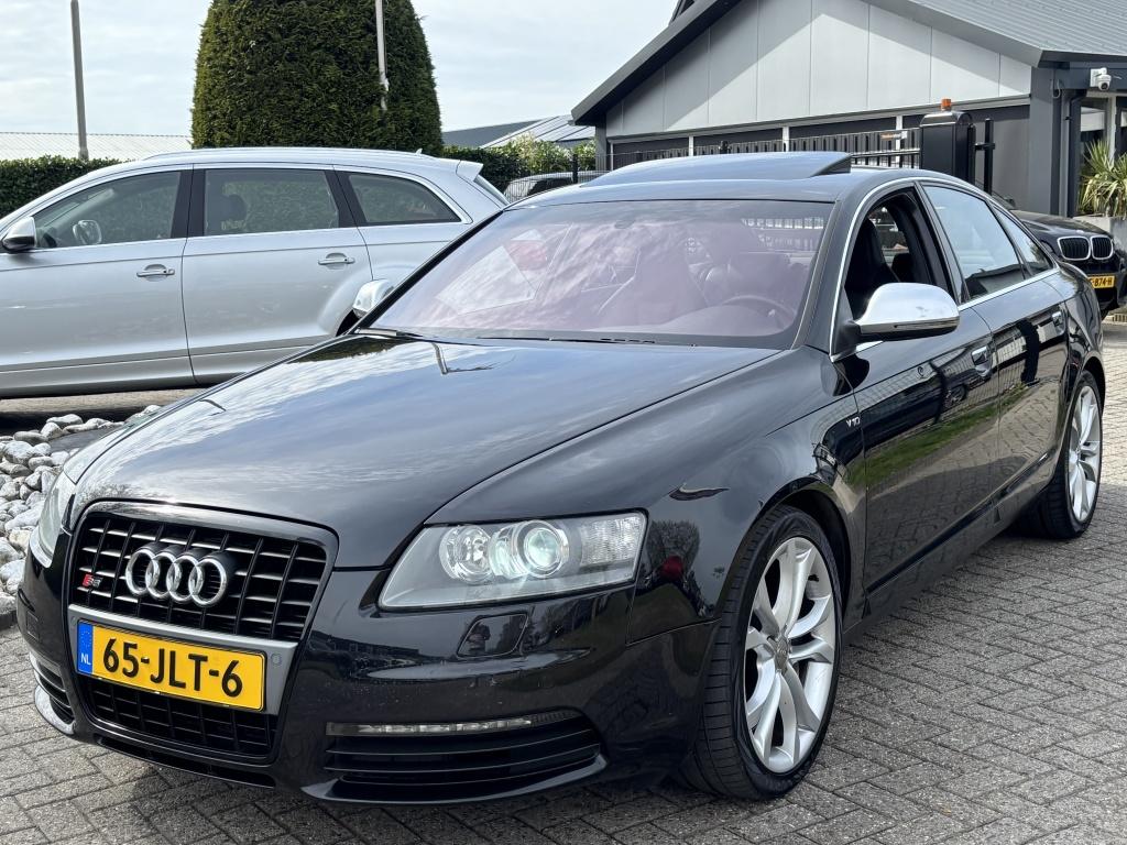 Audi A6 5.2 FSI V10 Sedan 2009 Schuifdak Youngtimer NL Auto, Auto's, Automaat, Gebruikt, Bedrijf, Verwarming stoelen achter