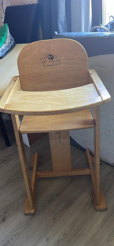 Houten kinderstoel Bambino gratis af te halen, Kinderen en Baby's, Kinderstoelen, Ophalen, Gebruikt, Meegroeistoel