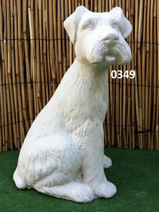 Schotse terrier / schnautzer hond zit.  nr 0349., Ophalen, Nieuw, Beton, Dierenbeeld