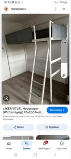 Hoogslaper vitval ikea, Ophalen of Verzenden, Tweepersoons, Stapelbed