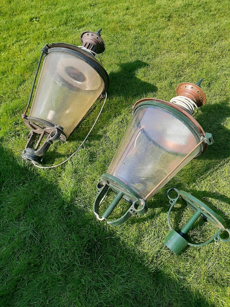 Originele Maastrichtse staande straatlamp / tuinlantaarn, Tuin en Terras, Buitenverlichting, Ophalen, Gebruikt, Staande lamp, Netvoeding