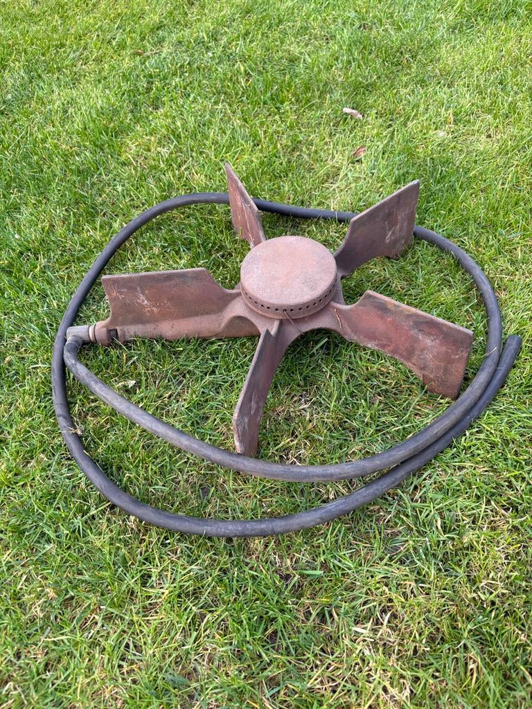 Antieke enkele Gaspit - Robuust en Decoratief, Witgoed en Apparatuur, Fornuizen, 3 kookzones of minder, Ophalen of Verzenden, Gas