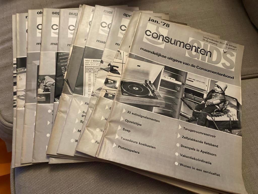 Consumentengids jaargang 1978 + jubileumgids, Ophalen of Verzenden, Gelezen, Overige typen