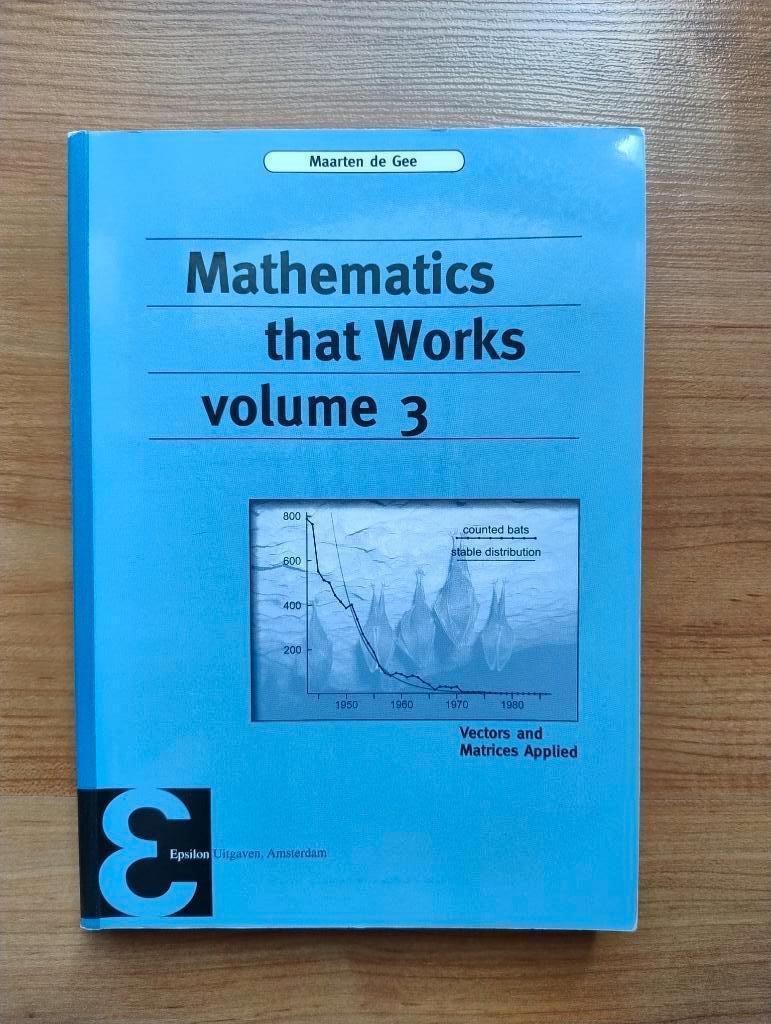 Mathematics that Works volume 3, Boeken, Studieboeken en Cursussen, Ophalen of Verzenden, WO, Zo goed als nieuw, Maarten de Gee