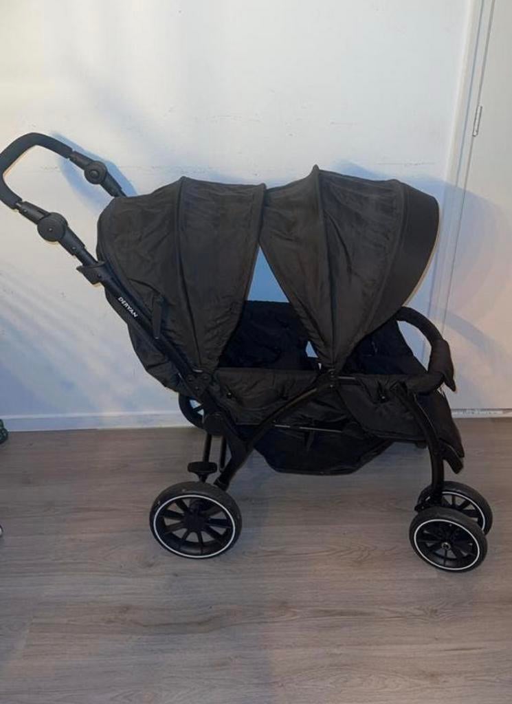 Deryan duo kinderwagen, Ophalen, Gebruikt, Overige merken, Verstelbare rugleuning